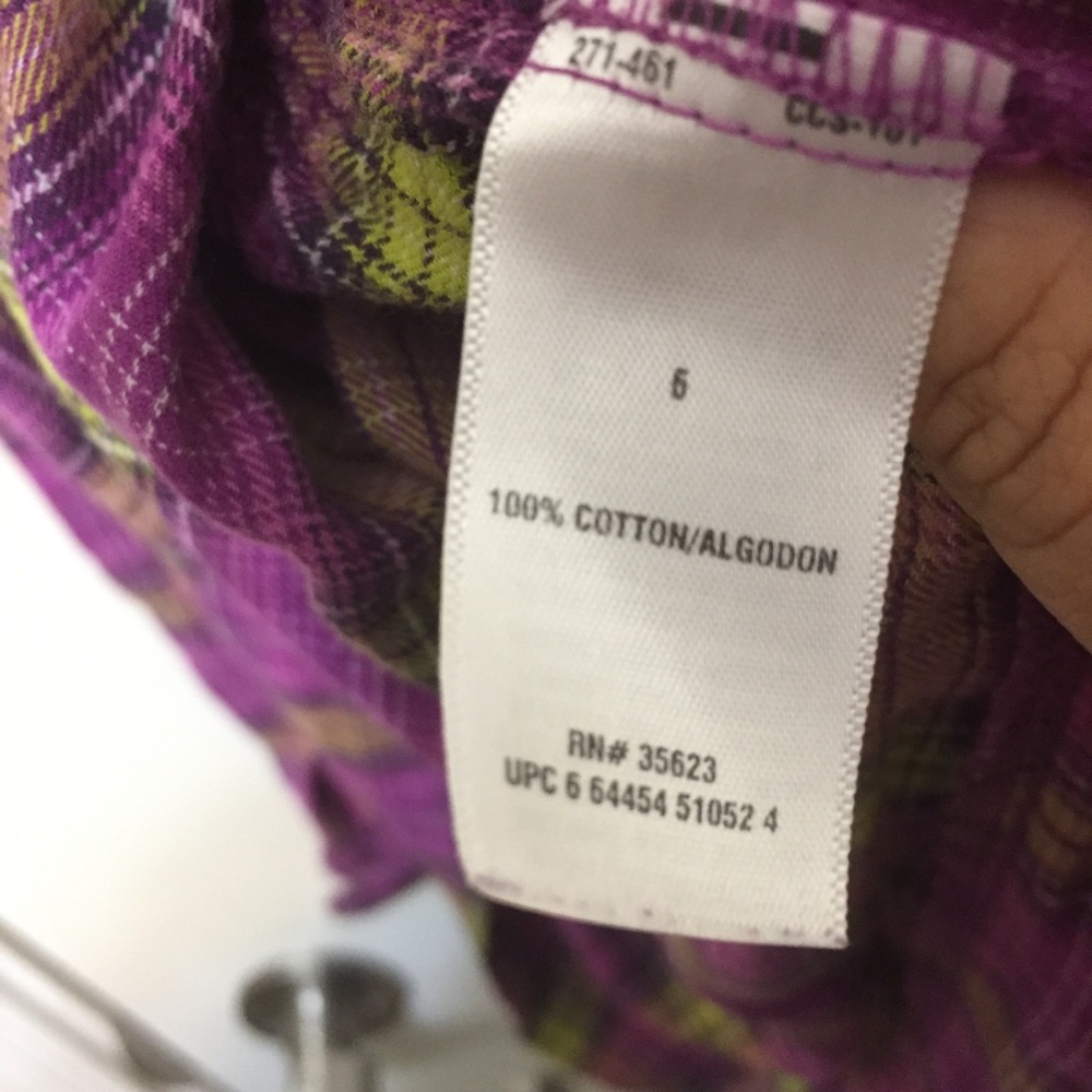 Girls Carters Dress Plaid Flannel Size 6 EUC LS - Picture 4 of 4